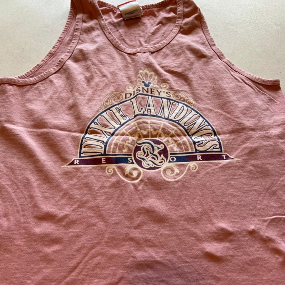 Disney's Dixie Landing Resort Tank Top Women's Pink Cotton Size Large
